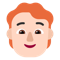 Person- Light Skin Tone- Red Hair emoji on Microsoft